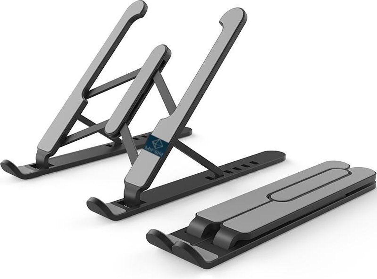 MIFOR® Universele Verstelbare & Opvouwbare Laptop Standaard - Anti slip - Zwart