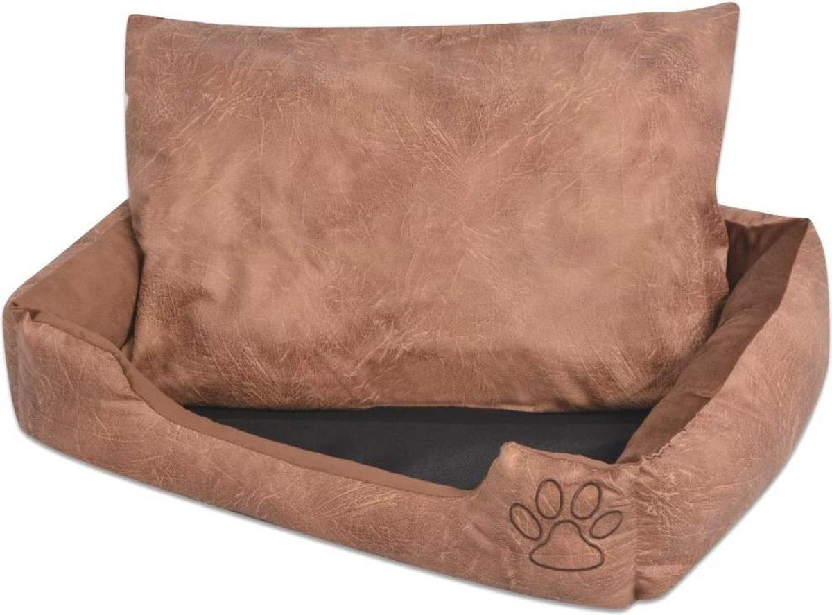 VidaXL Hondenbed Kussen PU-kunstleer - XL - Beige