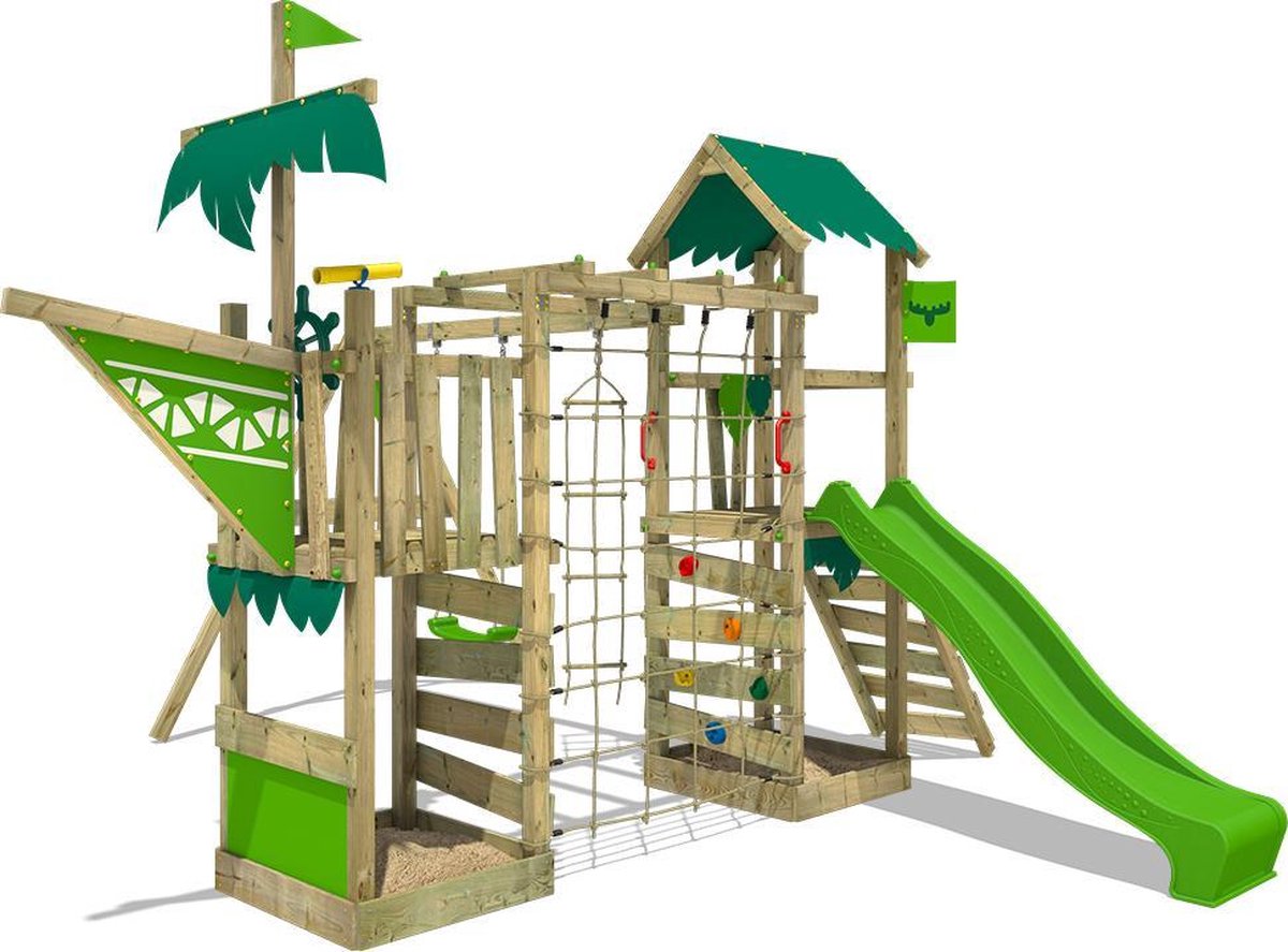 FATMOOSE Speeltoestel WaterWorld met schommel en glijbaan