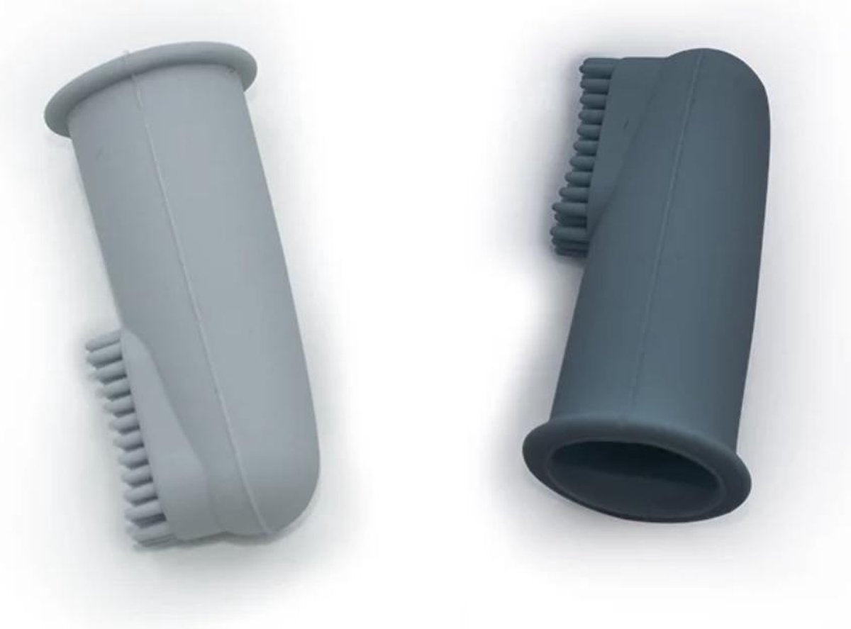 SIIDDS - zachte vingertandenborstel - baby - BPA-vrij - siliconen - tandjes - tanden poetsen - vinger tandenborstel - donker blauw