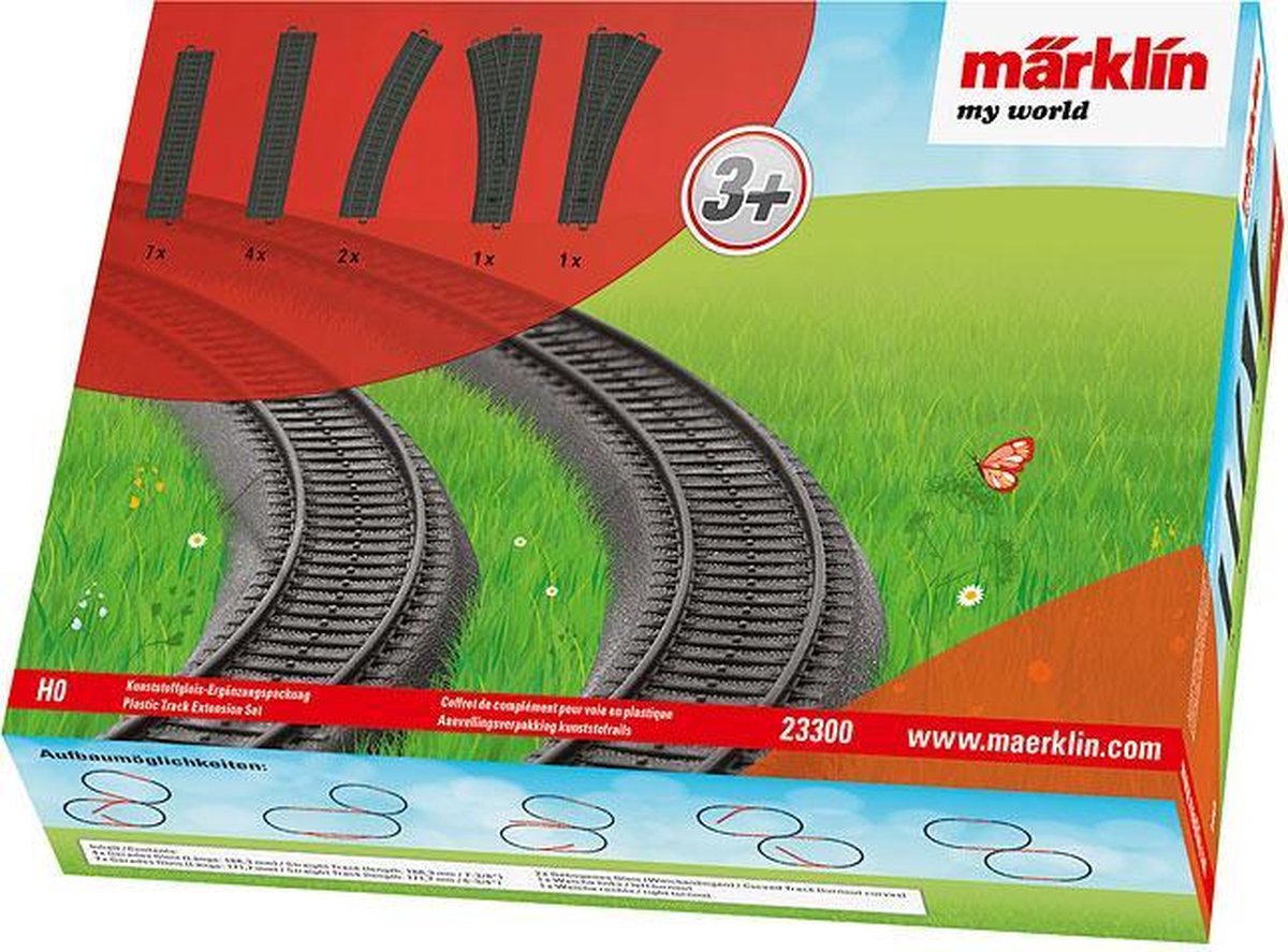 Märklin H0 My World Aanvulverpakking Kunststofrails Treinset 23300