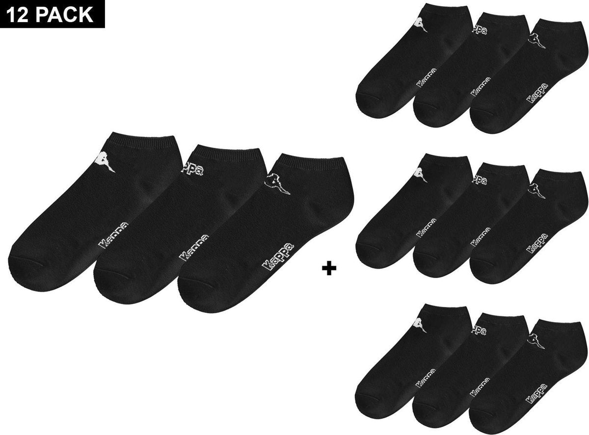 Kappa - Logo Trex 12-Pack - Zwart - Algemeen - maat  35 - 38