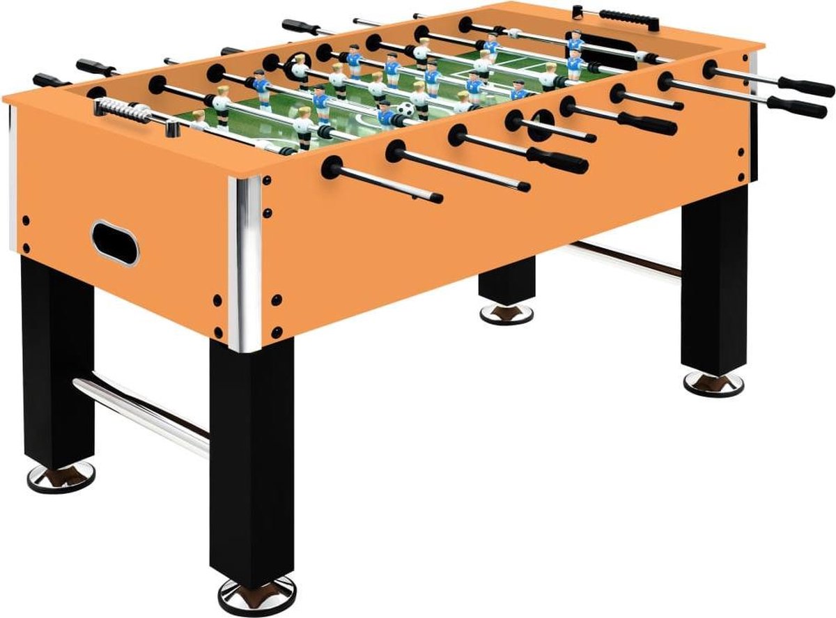 vidaXL Voetbaltafel 60 kg 140x74.5x87.5 cm staal lichtbruin en zwart