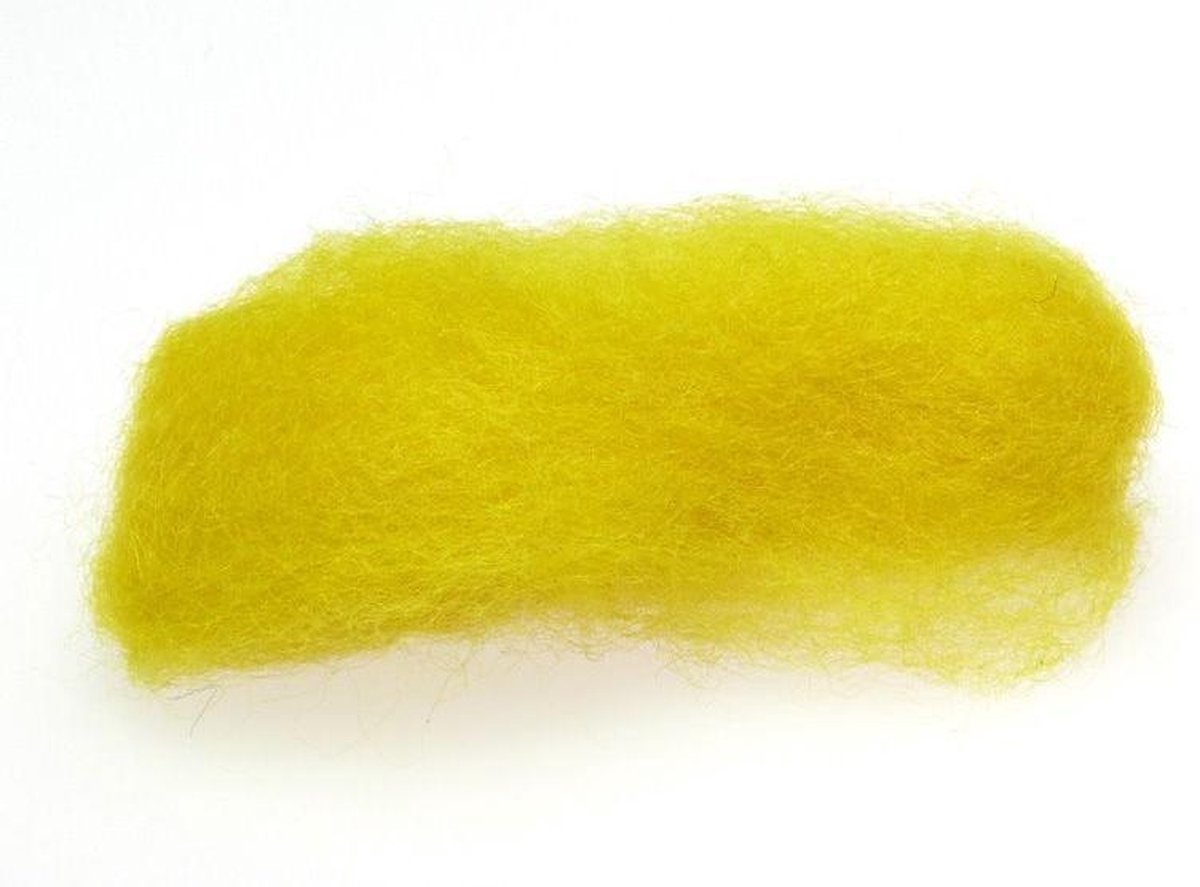 Glückskäfer Gekaarde Wol 25 Gram Donkergeel