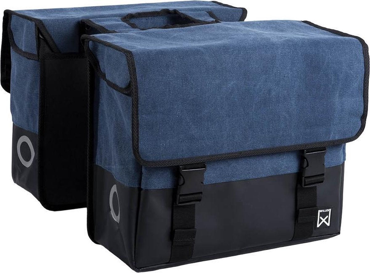 Dubbele Canvas Plus Tas 67 L Blauw/Matzwart