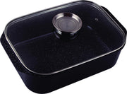 Keramische rechthoekige braadpan Jumbo met aromadeksel