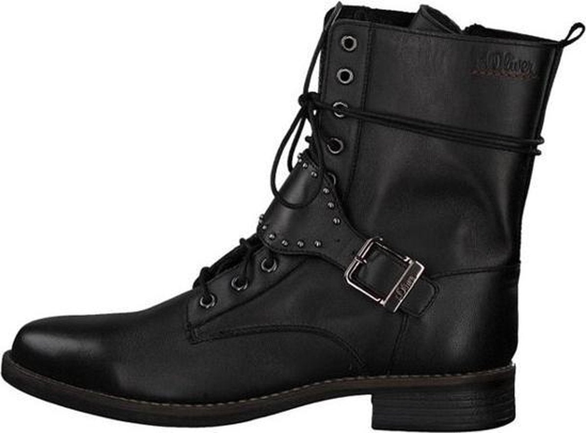 s.Oliver Veterboots 5-5-25104-21 - Zwart - Biker Boots / Damesschoenen - Maat: 36