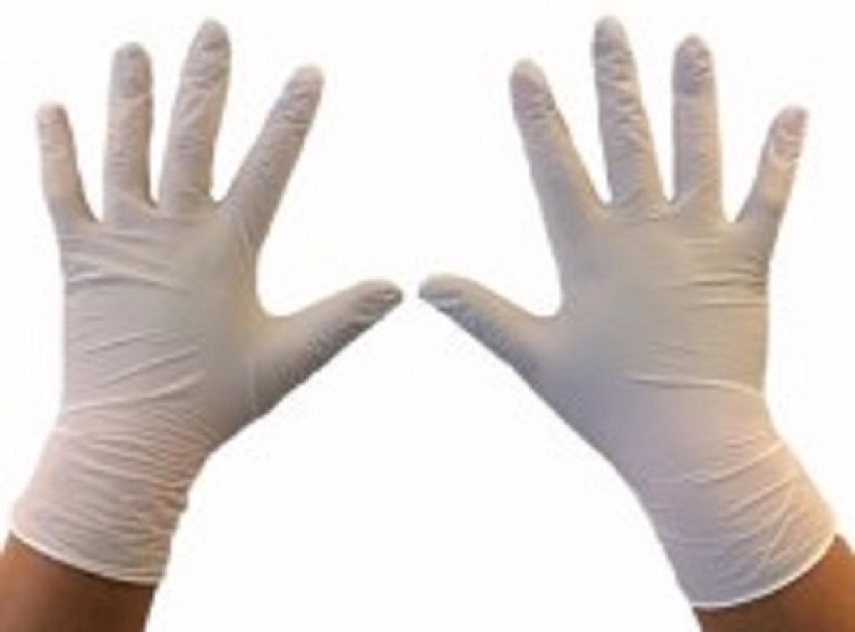 Comfort latex handschoenen gepoederd - wit -XL - 100 stuks