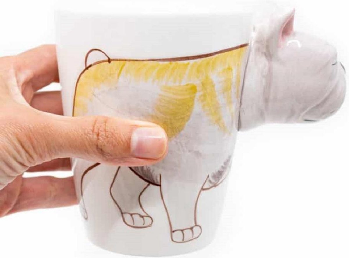 Beker Handgeschilderd Bulldog