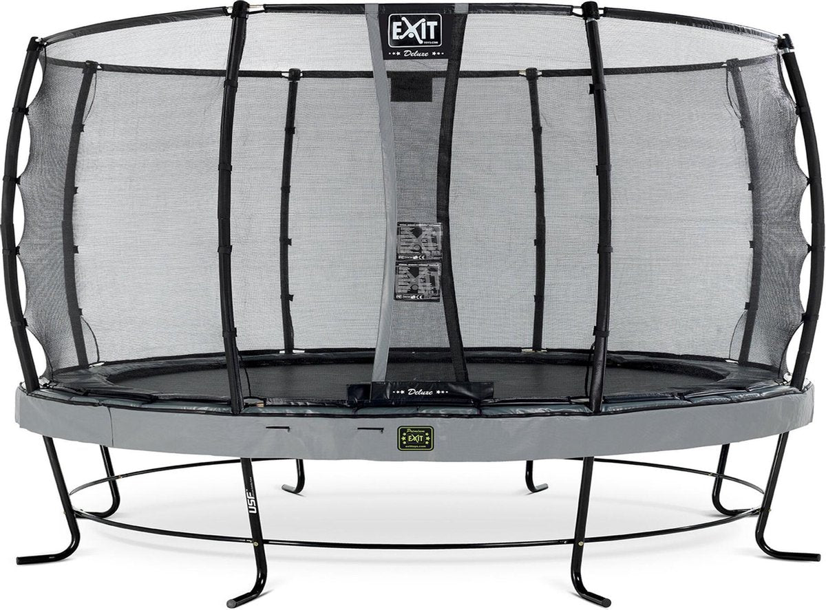 Trampoline EXIT Elegant Premium - 427 cm + net Deluxe - grijs