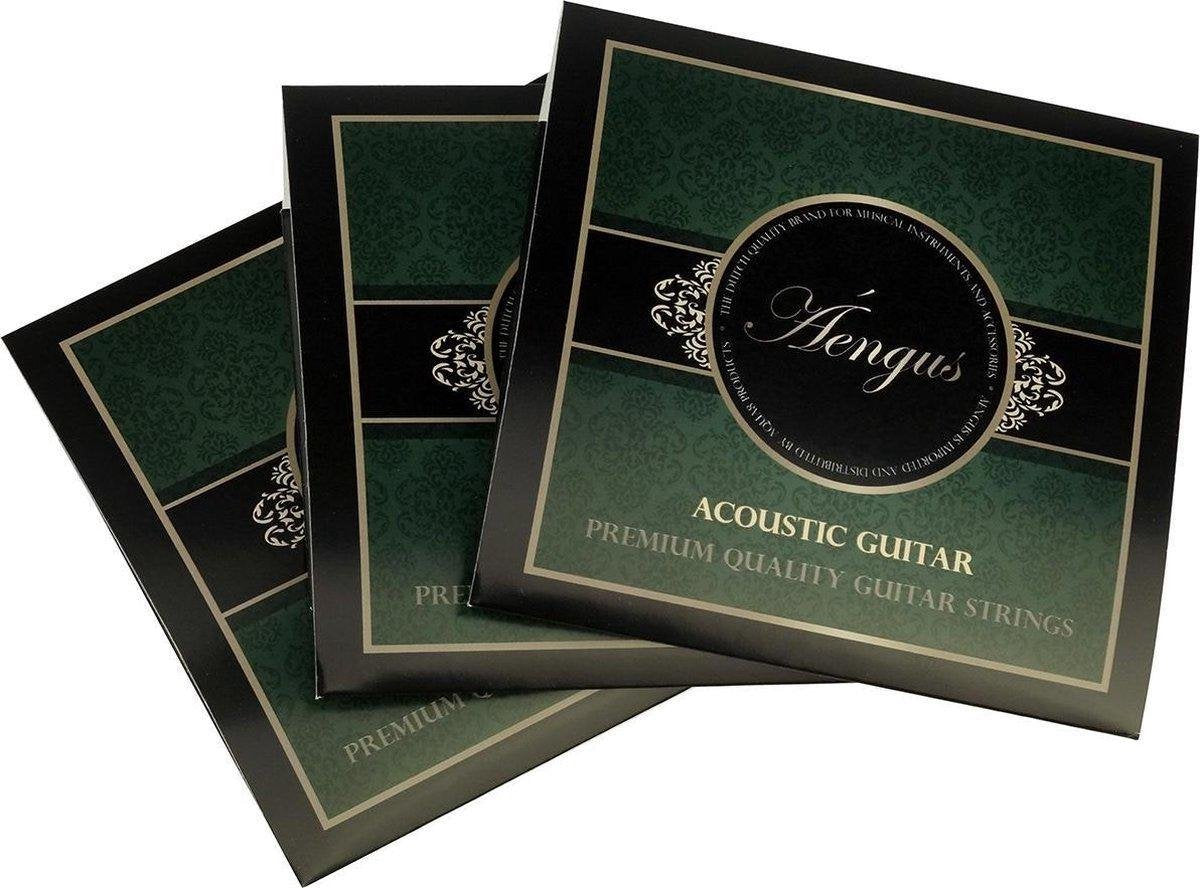 3 setjes stalen snaren voor akoestische gitaar - Coated Bronze - set .011 tot .053 - Brons