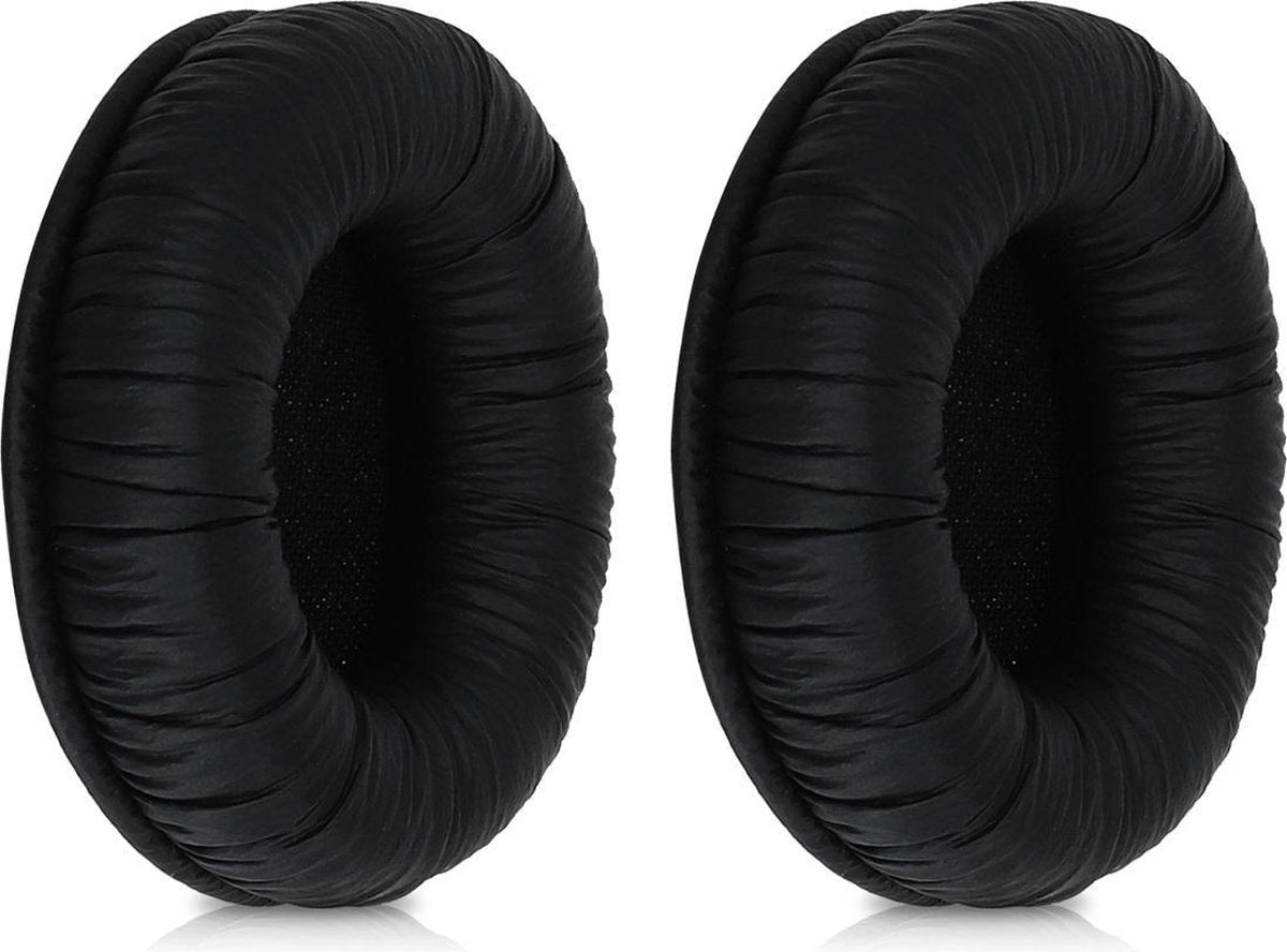 kwmobile 2x oorkussens voor Sennheiser PX200 / PX100 koptelefoons - imitatieleer - voor over-ear-koptelefoon - zwart