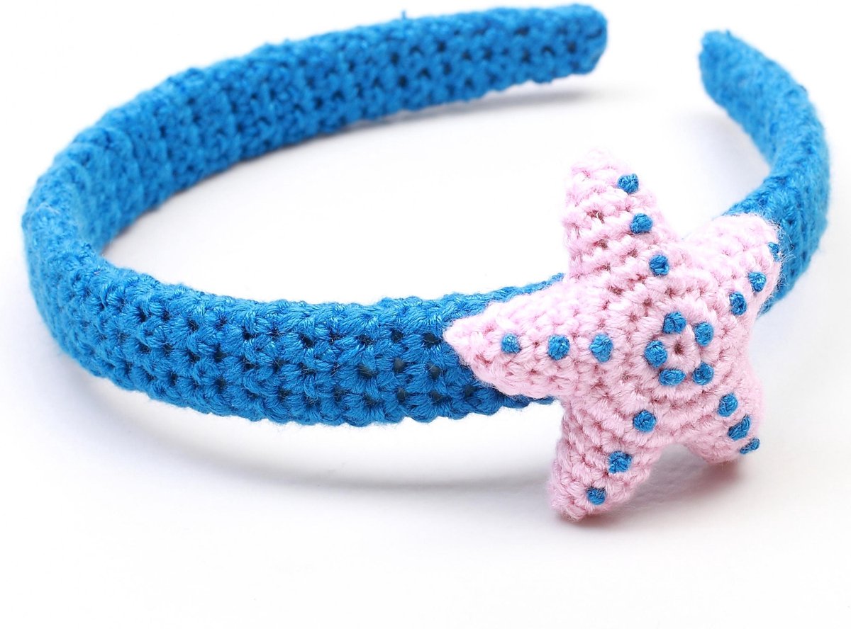 Naturezoo Haarband Ster Blauw/roze
