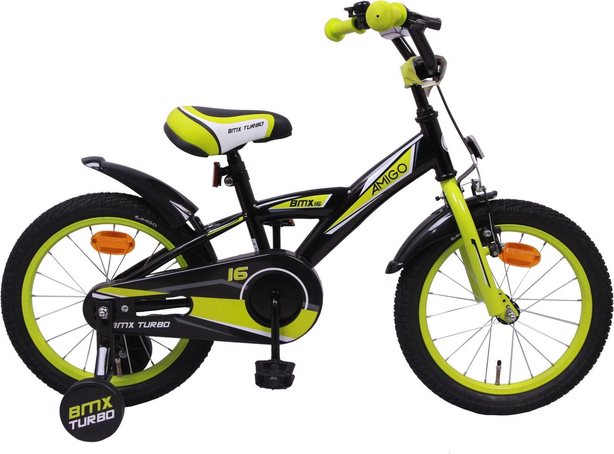 Amigo Bmx Turbo - Kinderfiets - Jongens - Zwart - 16 Inch