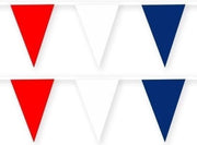 2x Australie stoffen vlaggenlijnen/slingers 10 meter van katoen - Landen feestartikelen versiering - WK duurzame herbruikbare slinger rood/wit/blauw van stof