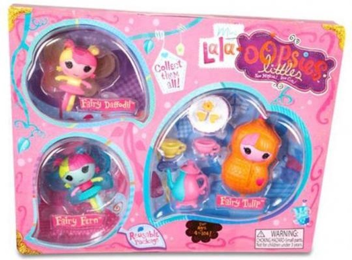 Mini Lala-Oopsie Littles 3-Pack Fairies - Daffodil\Fern\Tulip
