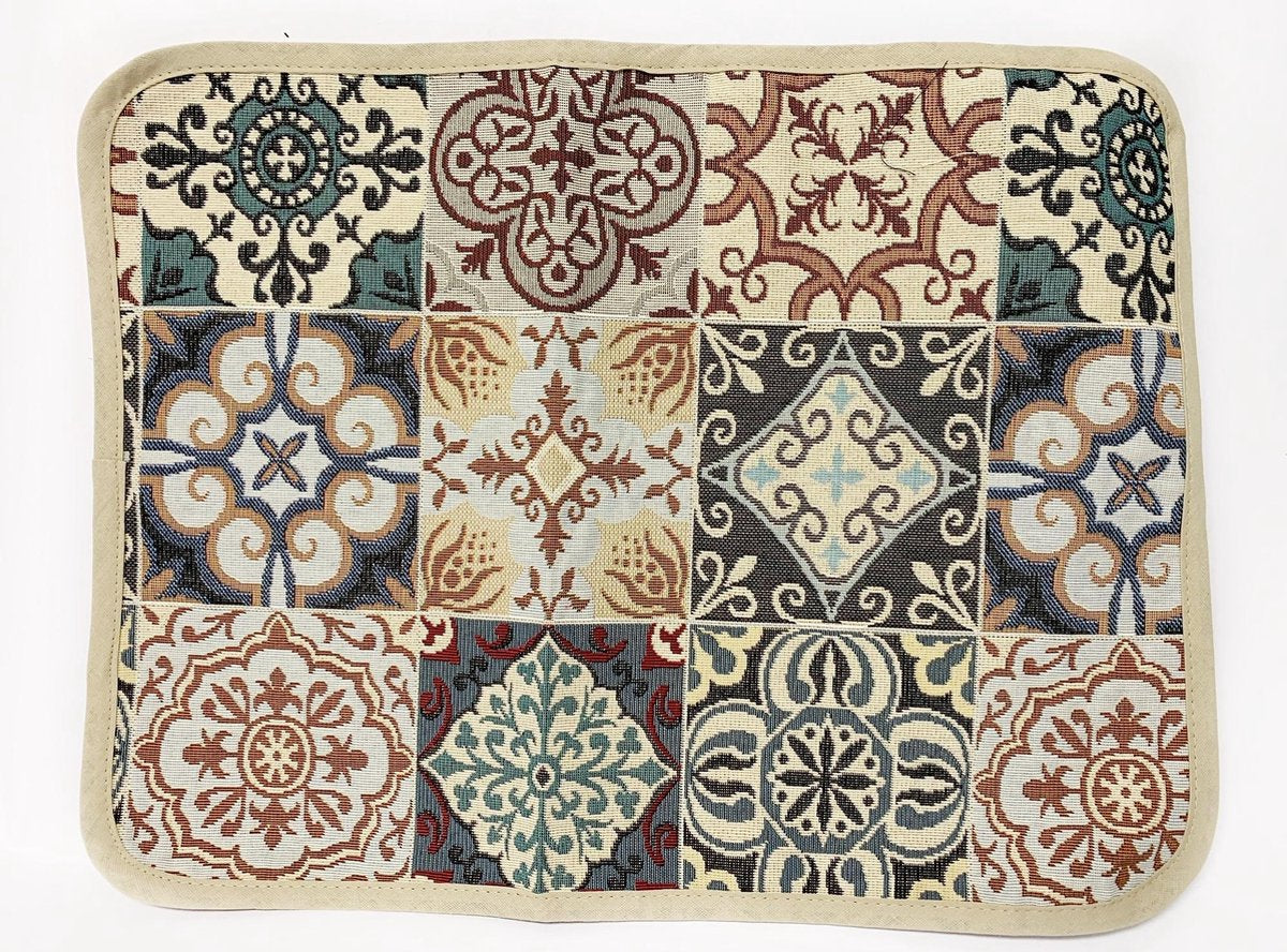Tafelloper - luxe gobelinstof - Mozaik - Mozaïek - Placemat