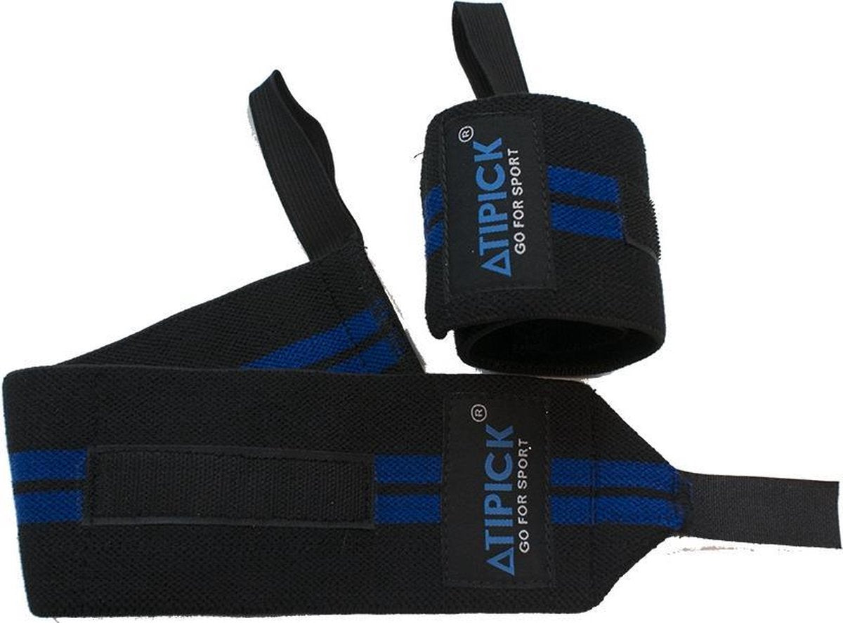 Atipick Boksbandage 35 Cm Katoen/velcro Wit/zwart