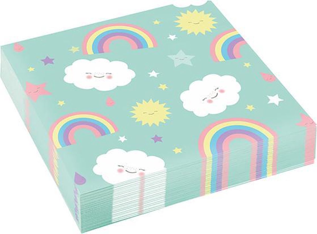 Servetten Rainbow and Clouds