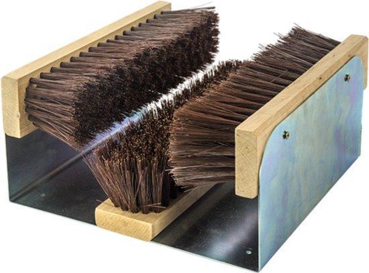 RelaxPets - Voetveger - Boot Cleaner - Schoenenborstel - Schoenbezem - 3 Borstels - 30x28x14cm - 2 stuks