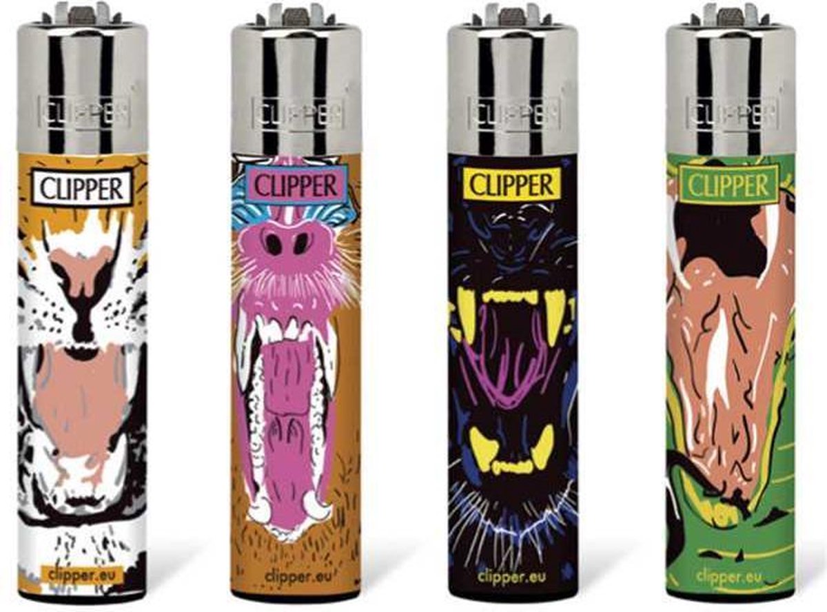 Clipper Aansteker - Wild Mouth - 4 stuks