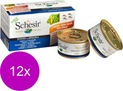 Schesir Hond Blik Multipack Gelei 4x85 g - Hondenvoer - 12 x Tonijn&Baars
