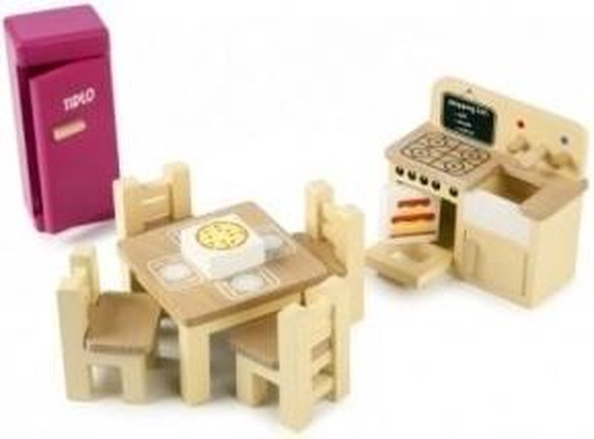 Tidlo poppenhuisaccessoire keuken 9delig
