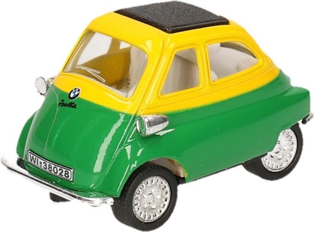 Modelauto BMW Isetta groen/geel 6