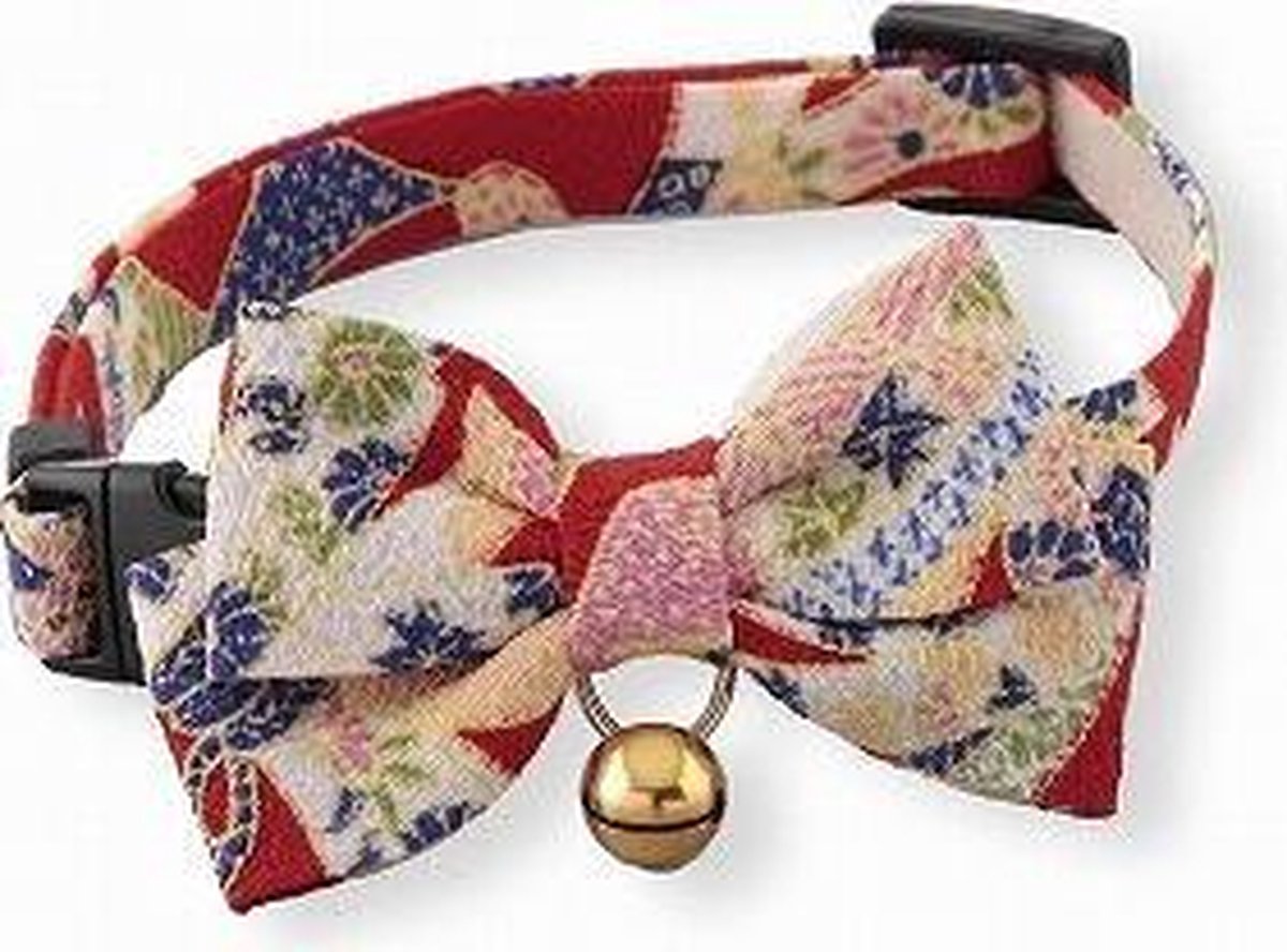 NECOICHI Kimono kattenhalsband rood met strik