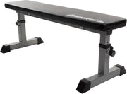 ScSPORTS® Fitnessbank - Halterbank plat - 3 hoogtes - verstelbaar - Grijs - max. belastbaar 180 kg