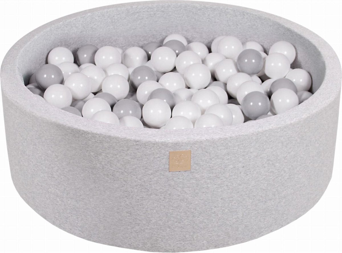 Ronde Ballenbak set incl 200 ballen 90x30cm - Licht grijs: Grijs