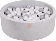 Ronde Ballenbak set incl 200 ballen 90x30cm - Licht grijs: Grijs