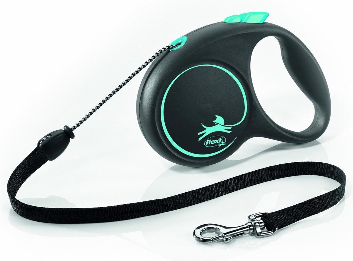 Flexi Rollijn Black Design Cord Blauw