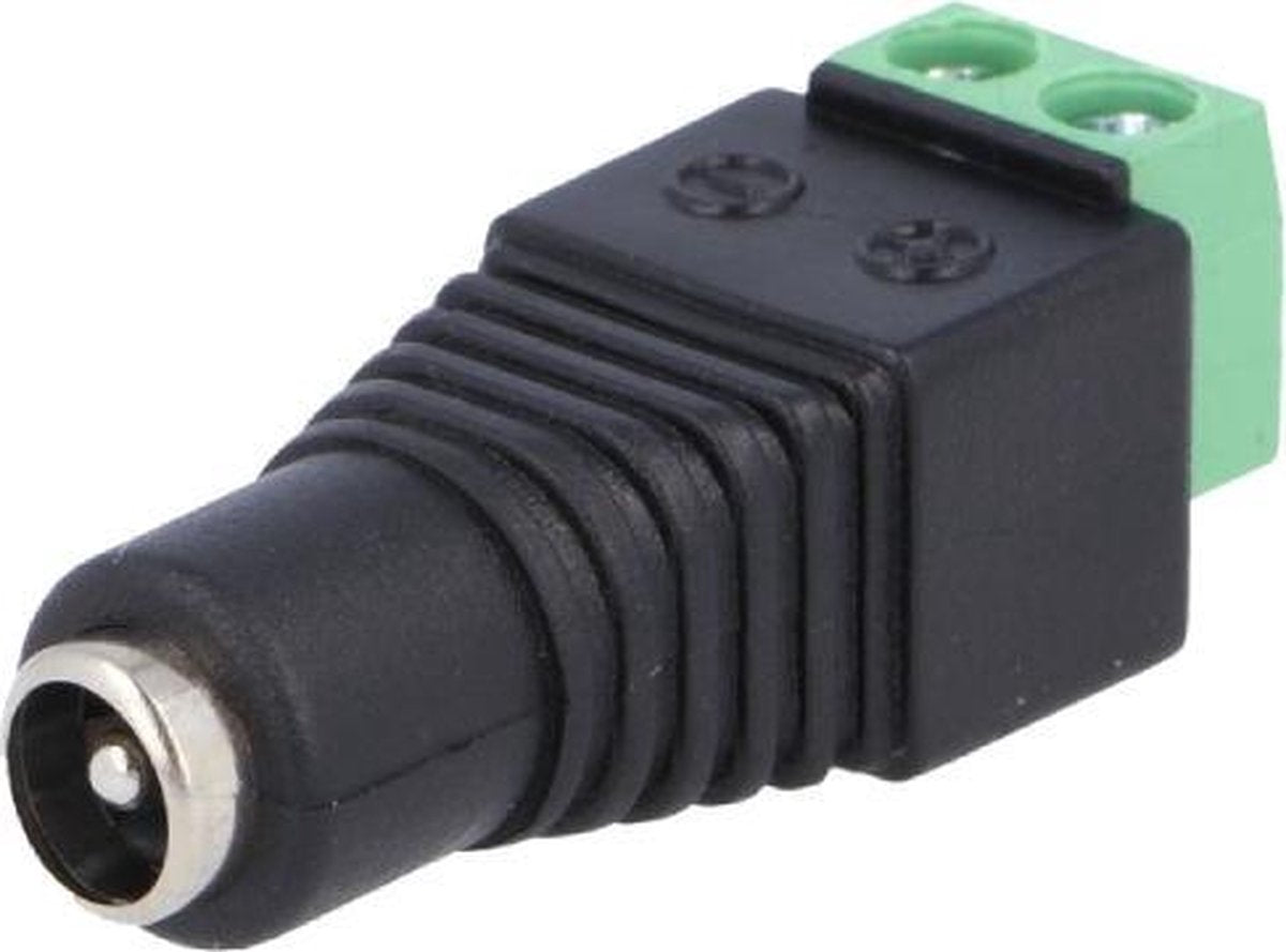 Female DC-plug adapter met kroonsteen