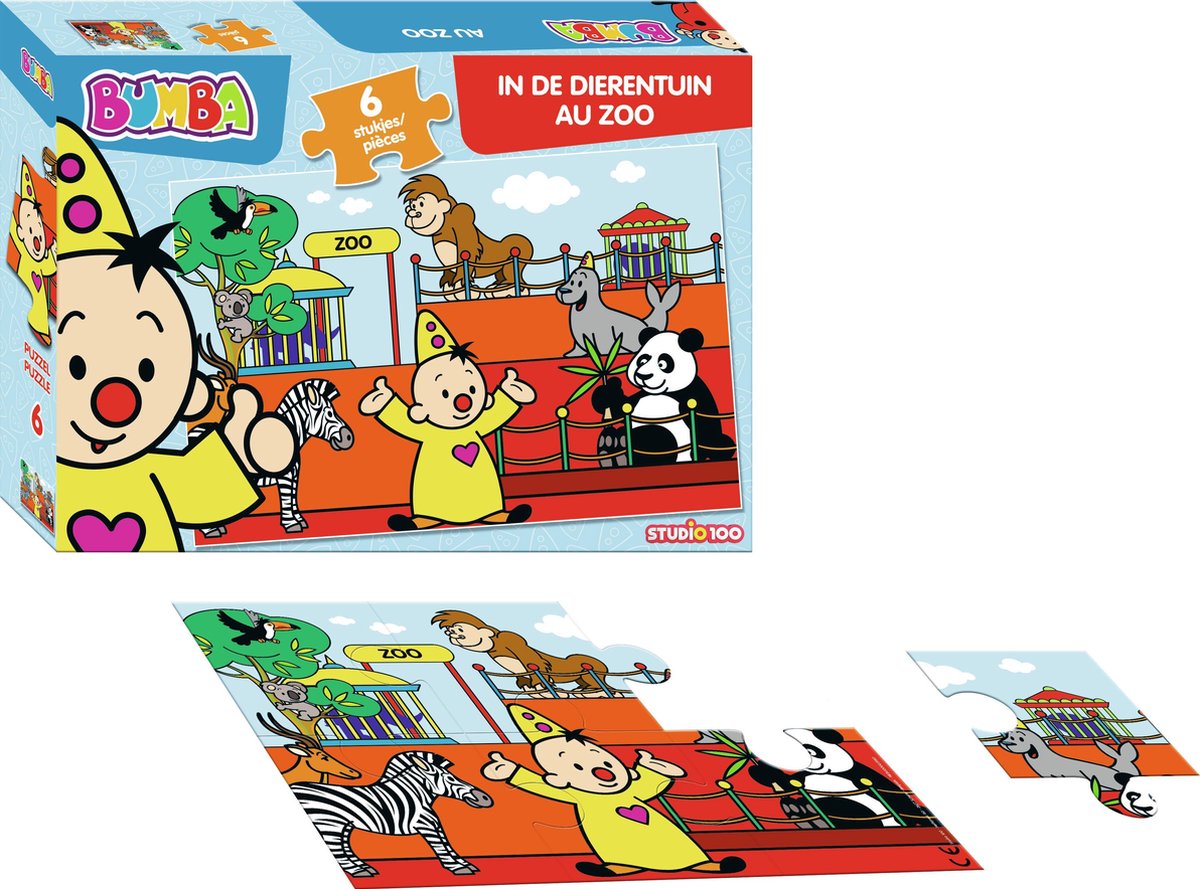 Bumba : puzzel - In de dierentuin - 6 st