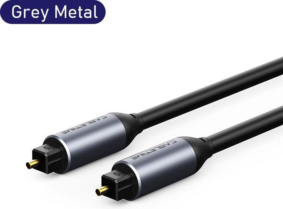 NÖRDIC TOS-110 Glasvezelkabel Toslink SPDIF - digitale geluidsoverdracht - 1m - Zwart