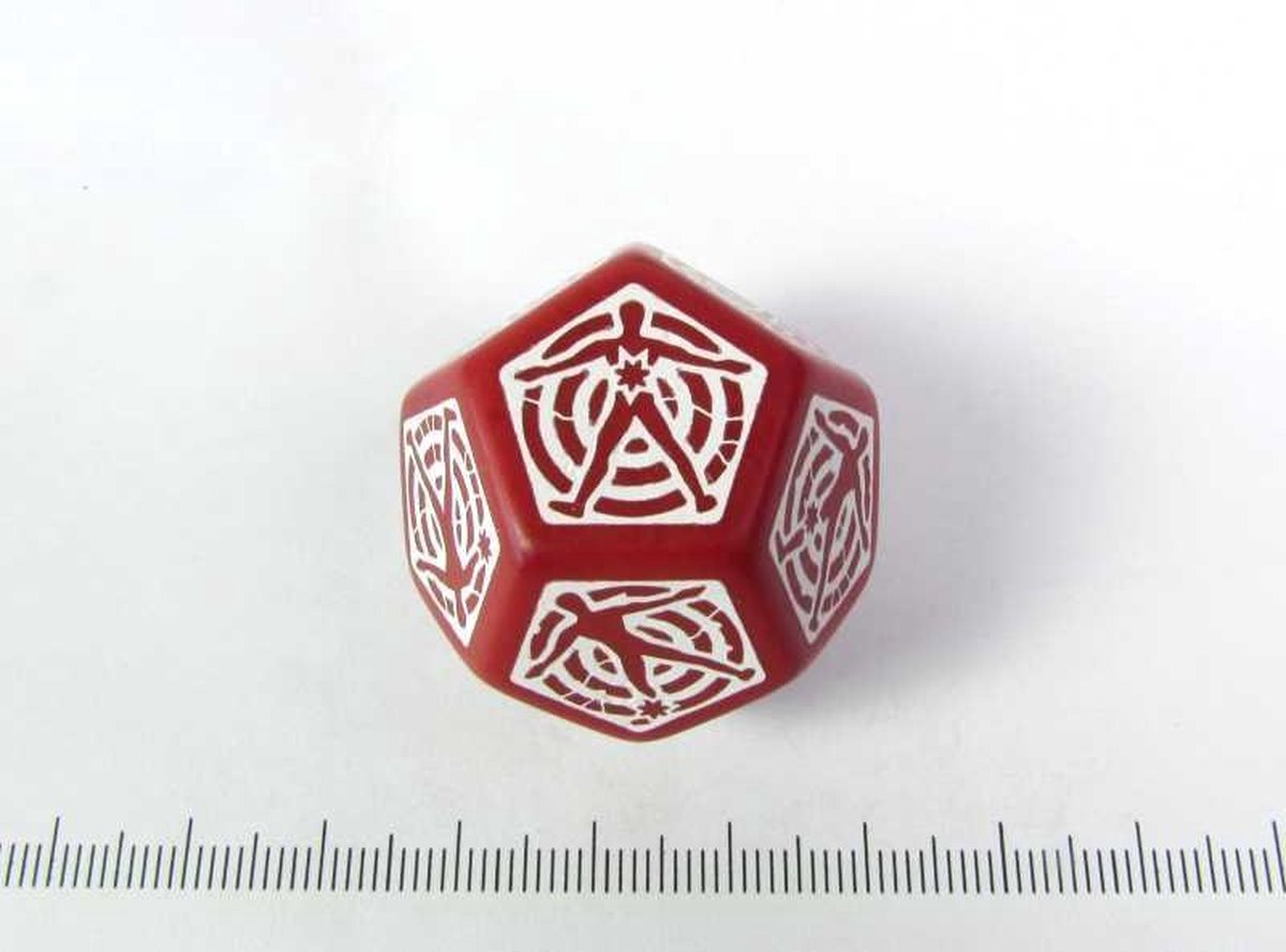 D12 Hit location Dice - Rood