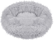 Springos Hondenmand | Superzacht en Luxe | Wasbaar | Donut | Fluffy | Hondenkussen | 120 cm | Licht Grijs