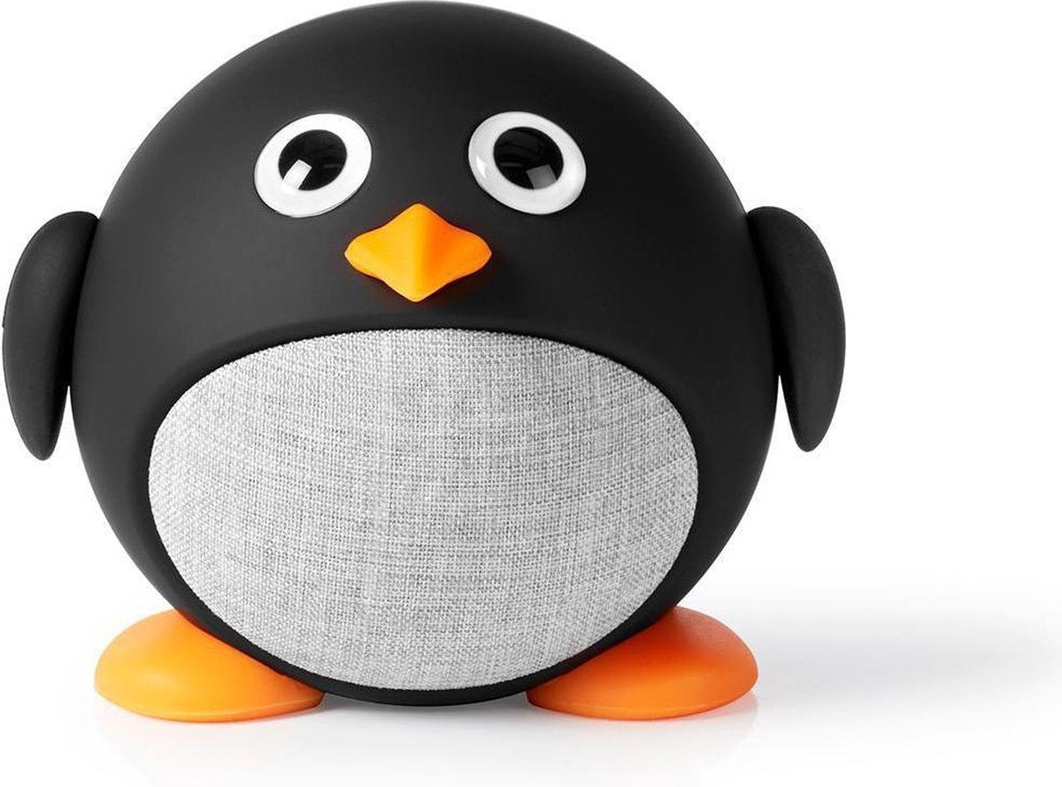 Bluetooth®-Speaker | Batterij speelduur: Tot 3 Uur | Handheld Ontwerp | 9 W | Mono | Ingebouwde microfoon | Koppelbaar | Animaticks Pippy Pinguin | Zwart