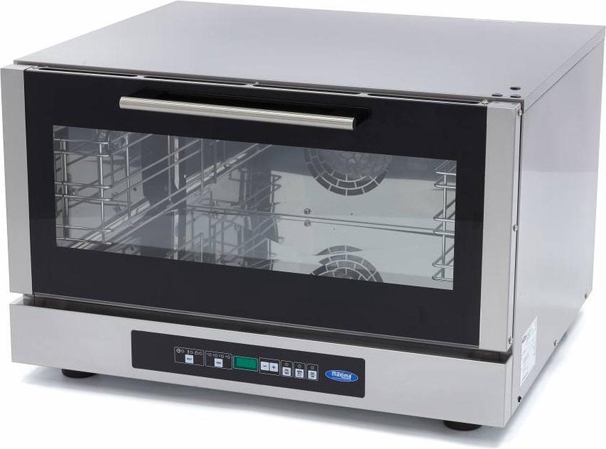 Combisteamer 3 x 1/1 GN - 400V - RVS - LCD + Tiptoets Bediening - 99 Programma's - 10 Stoom Niveaus - Professionele Horeca Stoom Oven - Maxima