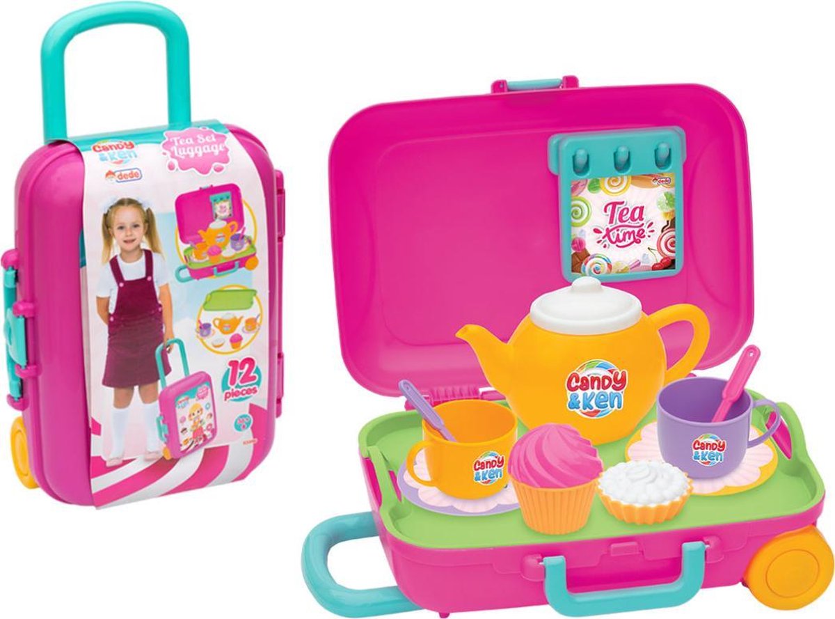 Dede Candy&Ken 12 delige thee set trolley