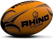 Rhino Rugbybal Cyclone Rubber/polyester Oranje Maat 4
