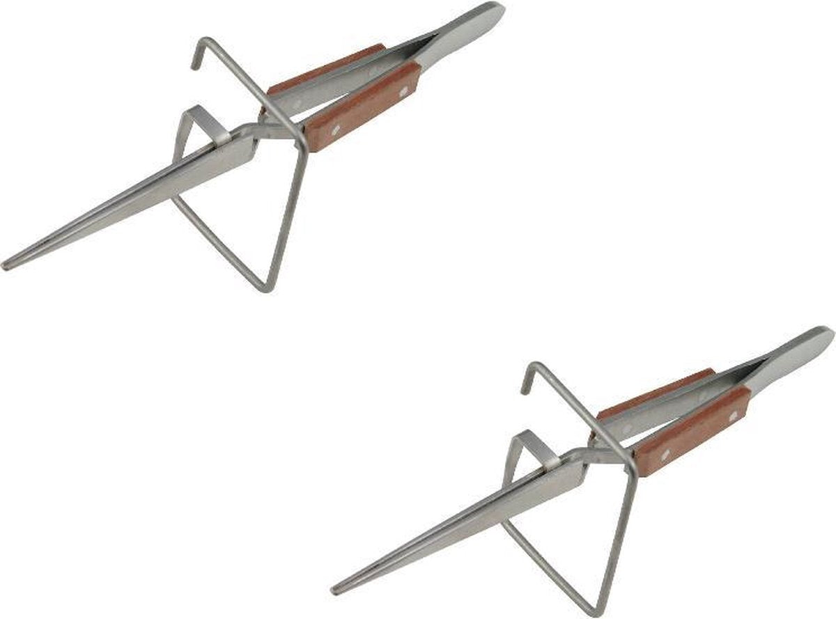 2 Klempincetten met standaard