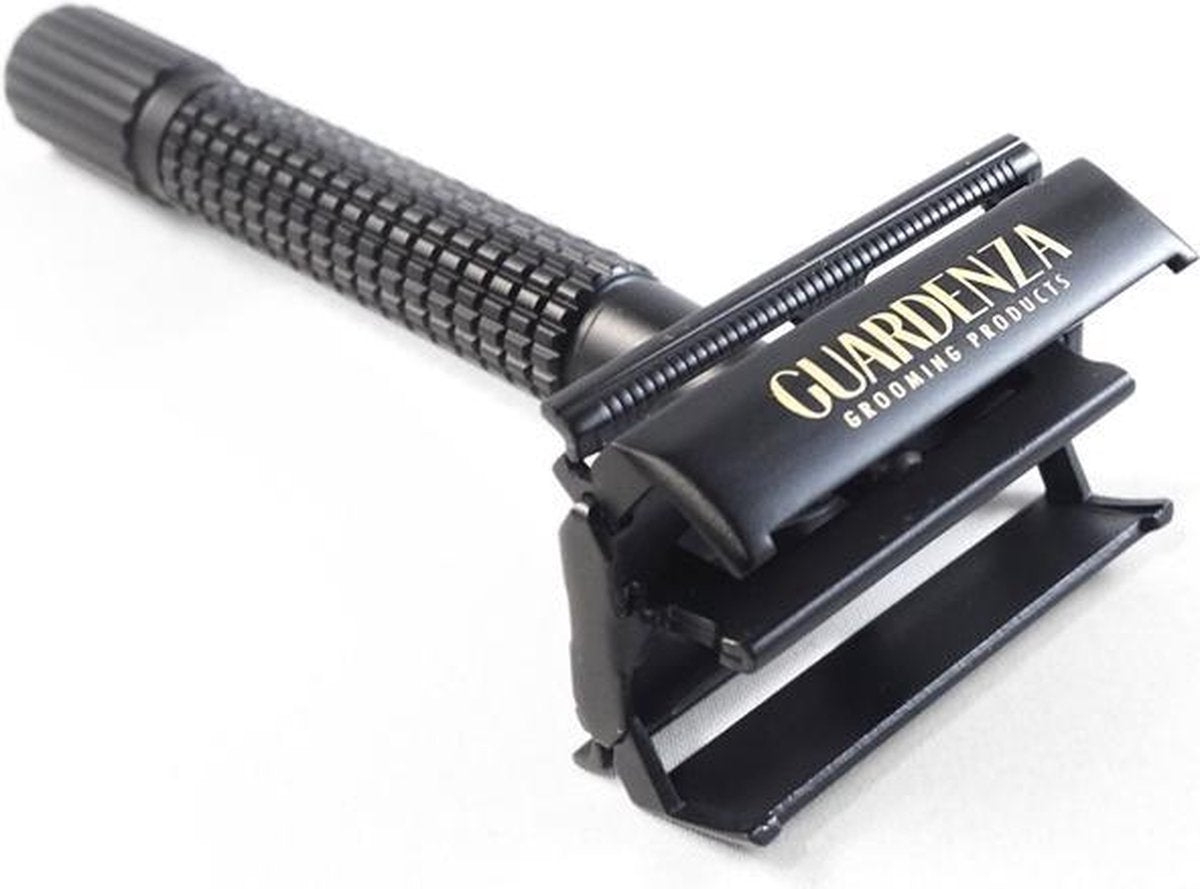 Guardenza double edge safety razor vlindersluiting matzwart
