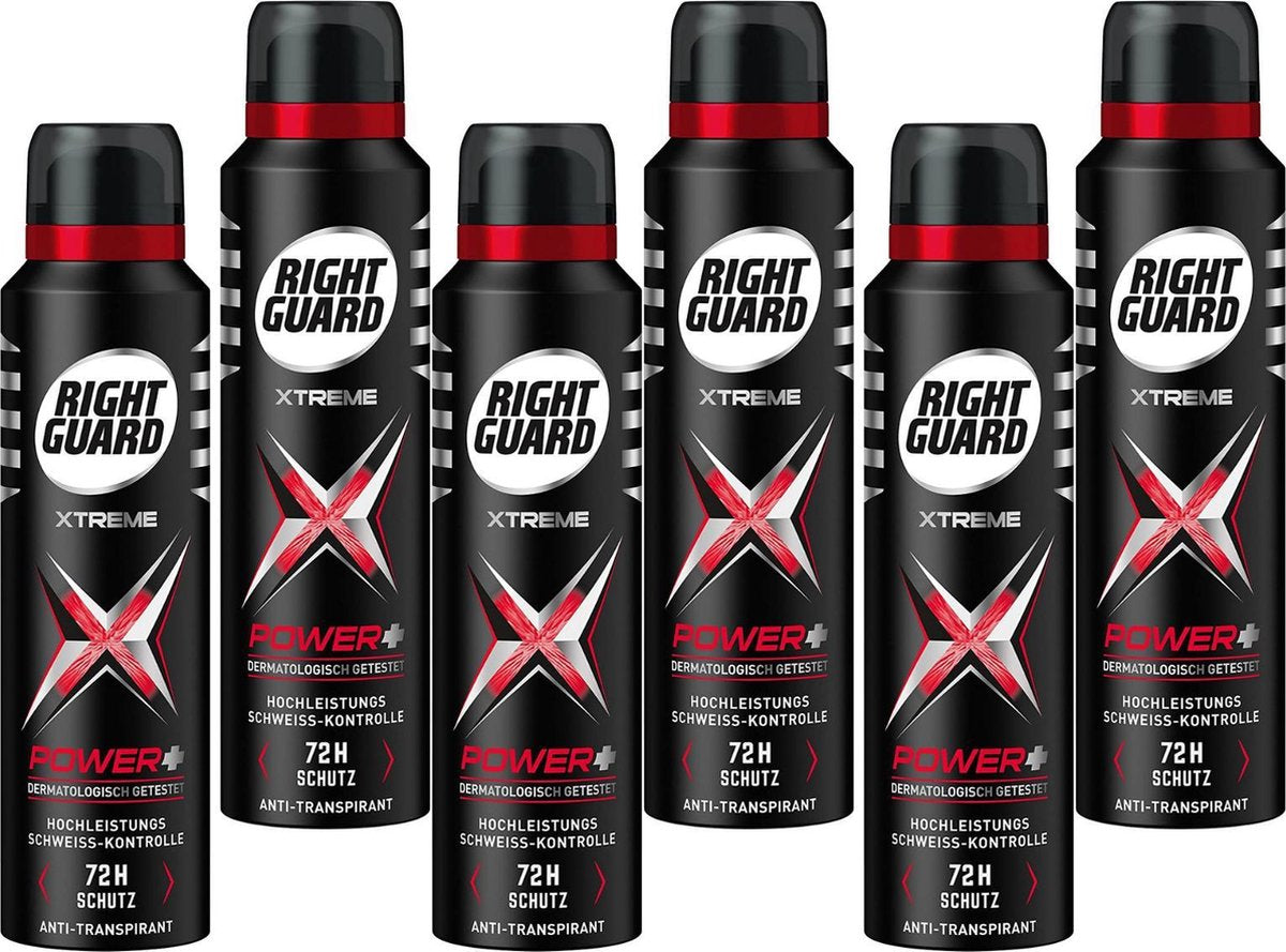 6x Right Guard Xtreme Power Deo Spray 