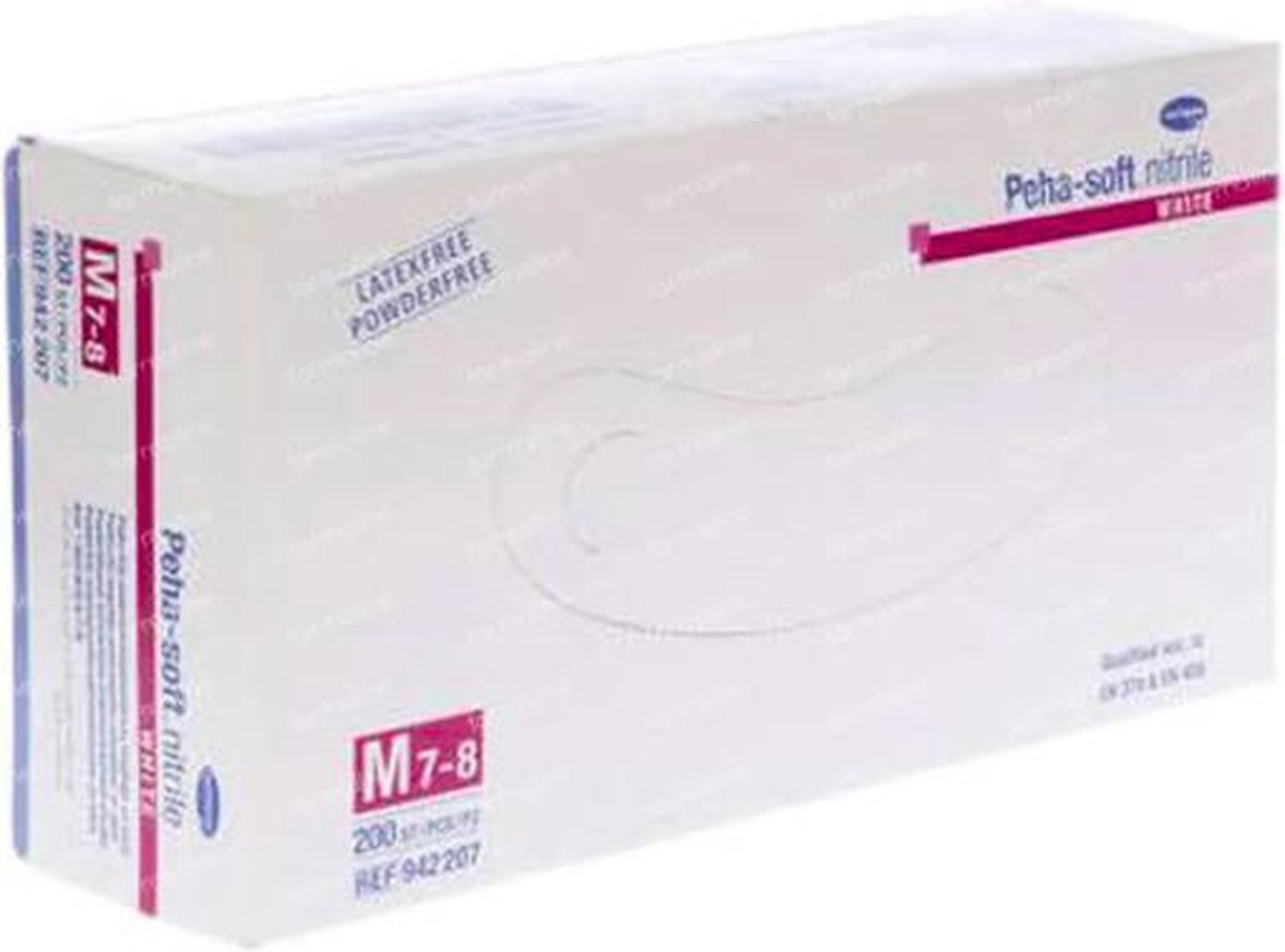 Nitril handschoenen - White Basics - Wit - 200st. - Maat M