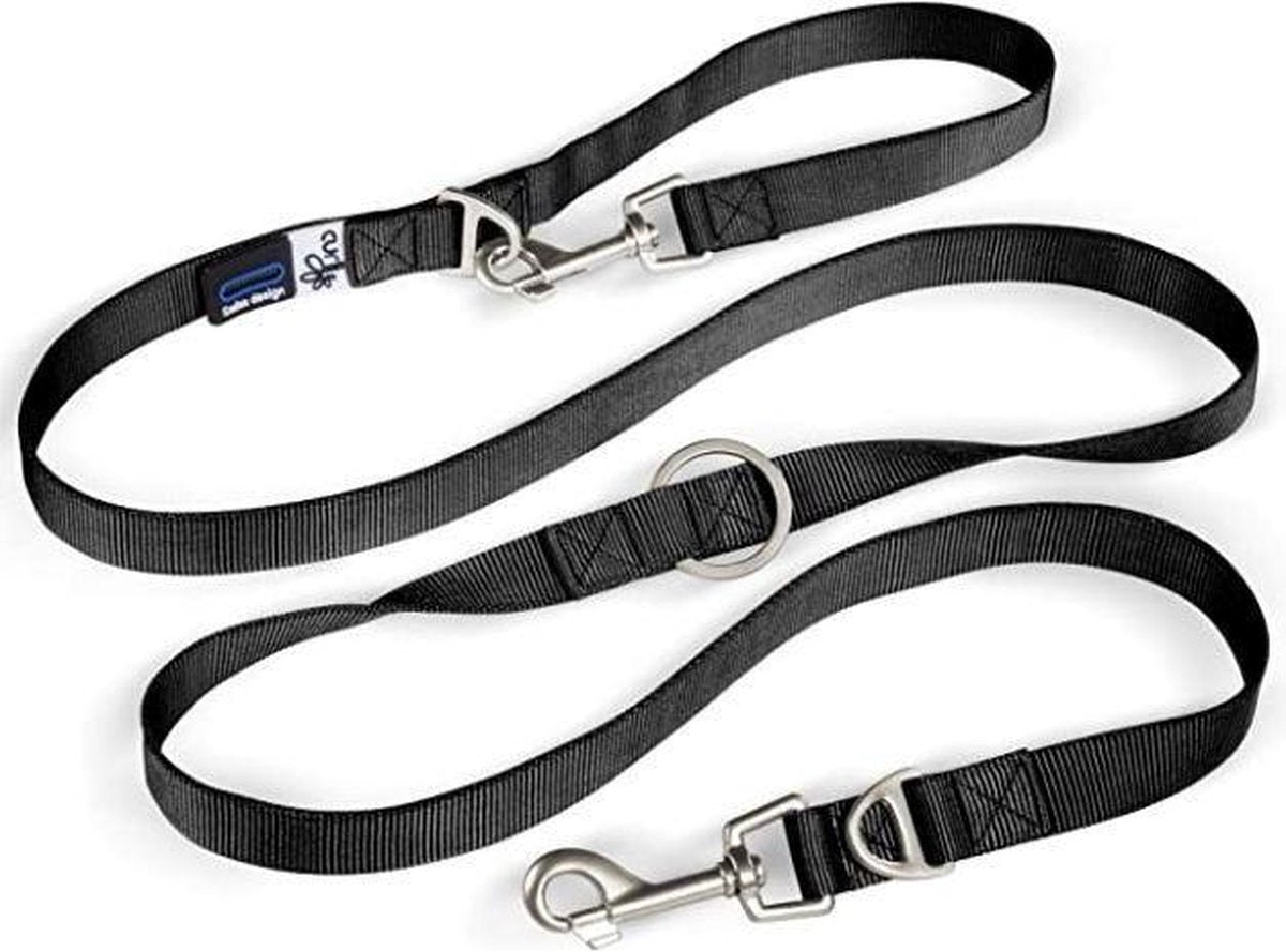Curli Hondenlijn Adjust Leash 200 X 1.5 Cm Nylon Zwart