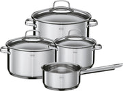 Rösle Keuken Elegance Pannenset - RVS/Glas - Set van 4 Stuks - Zilver