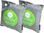 DecoRD Geurvreter Bamboe 2x200g - 100% Natuurlijke Luchtverfrisser - Luchtontvochtiger/Vochtvreter Voor Auto/Woonkamer/Schoenen/Zweetvoeten - 2 Jaar Houdbaar - Zon Oplaadbaar - Geschikt voor 10m2