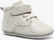 Groot leren babyschoenen met stippen - Wit - Maat 21